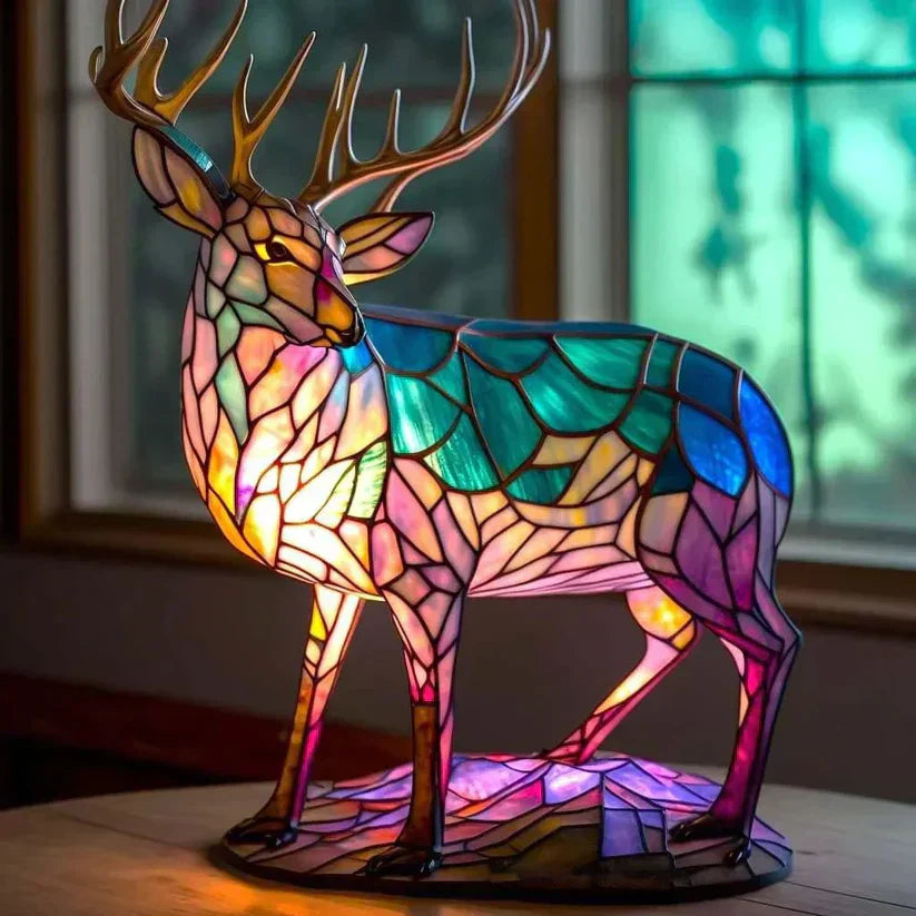 Cervo – Luminária Artesanal em Vitral