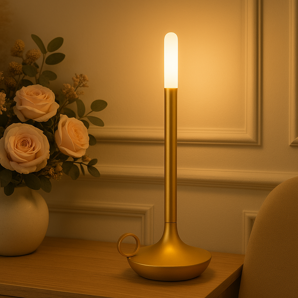 Luminária de Mesa Estilo Vela Sem Fio
