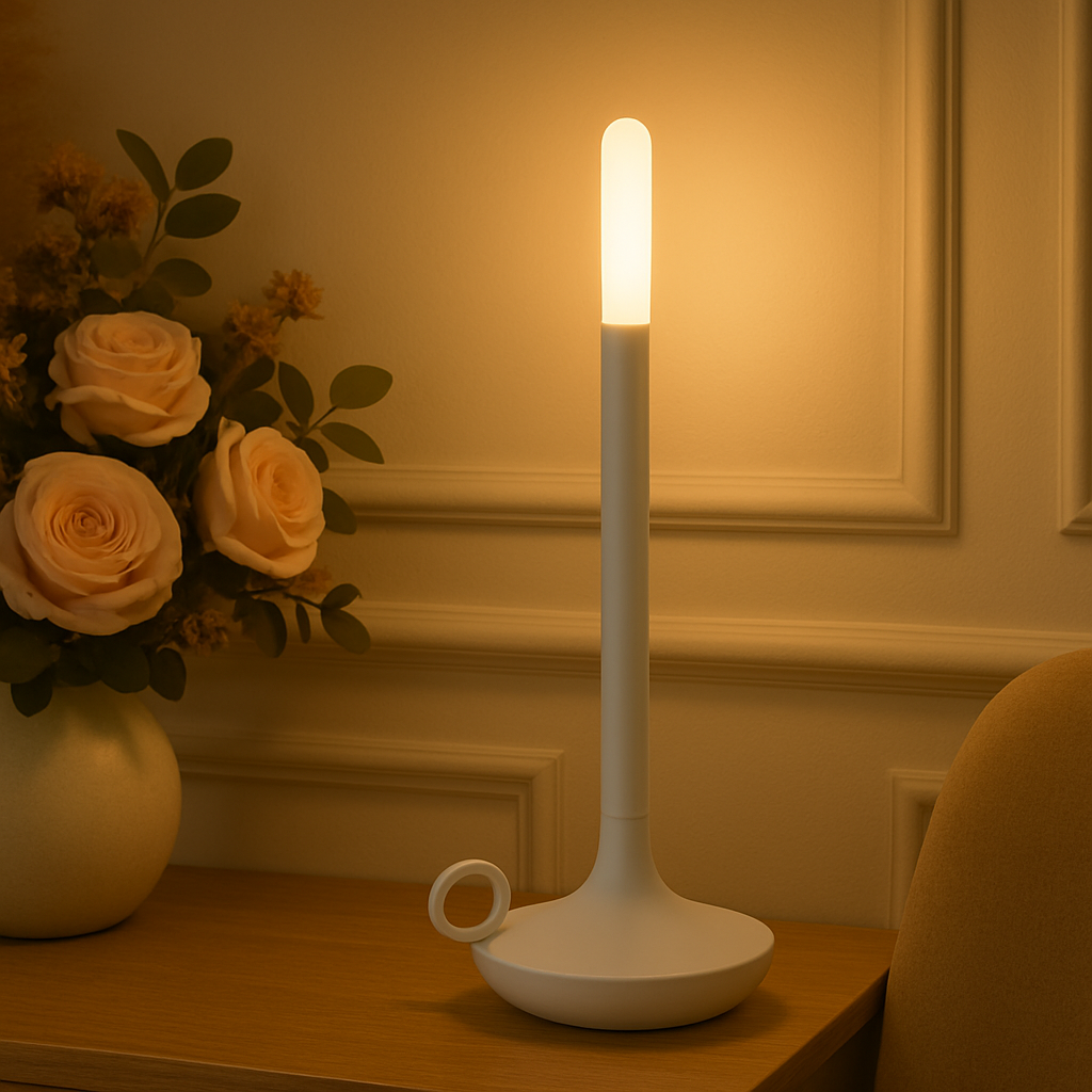 Luminária de Mesa Estilo Vela Sem Fio