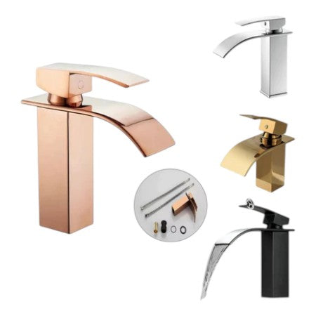 Torneira para Banheiro Cascata Misturador Monocomando Baixa Mônaco