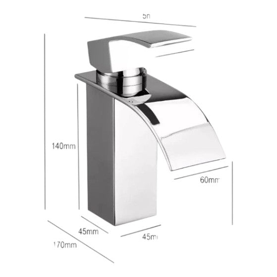 Torneira para Banheiro Cascata Misturador Monocomando Baixa Mônaco