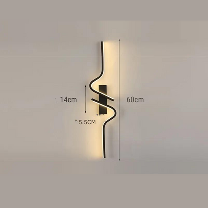Arandela de parede com tira de led para sala de estar