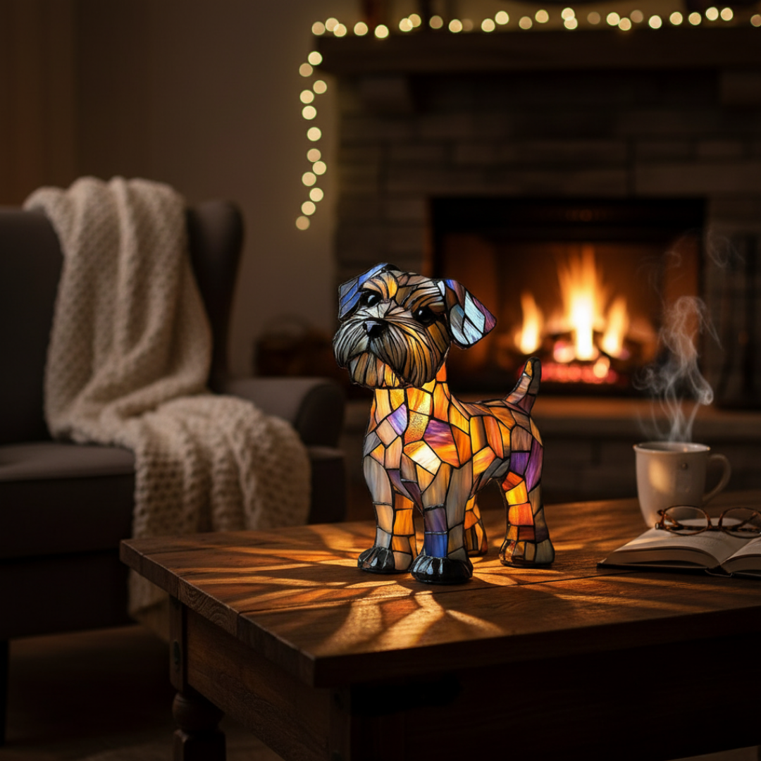 Terriers – Luminária Artesanal em Vitral