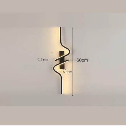 Arandela de parede com tira de led para sala de estar