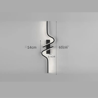 Arandela de parede com tira de led para sala de estar