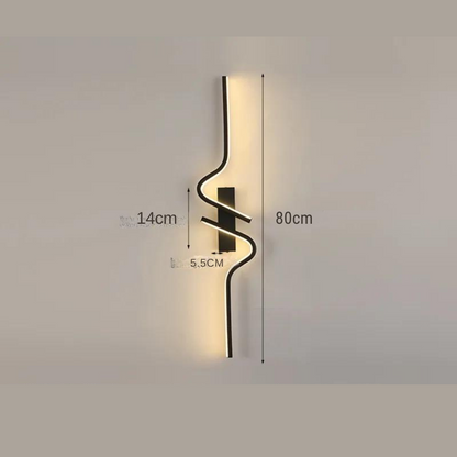 Arandela de parede com tira de led para sala de estar