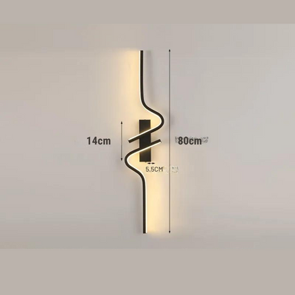 Arandela de parede com tira de led para sala de estar