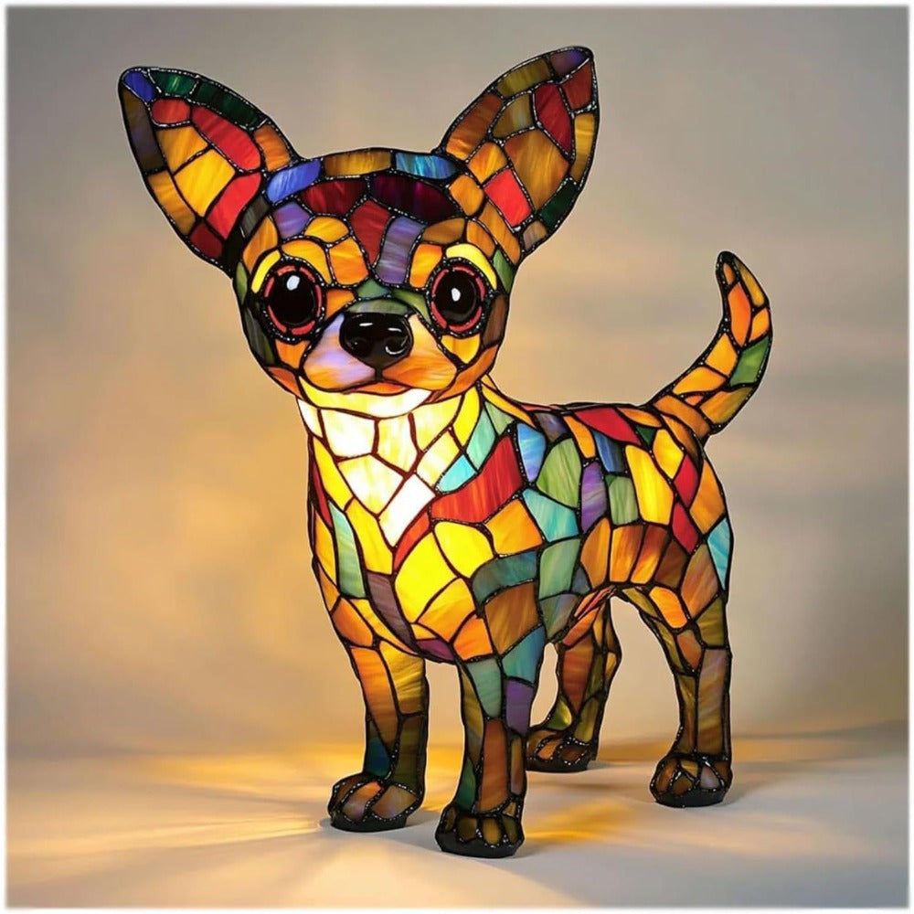 Luminária Artesanal – Chihuahua of Brilho Eterno, Coração de um Lar