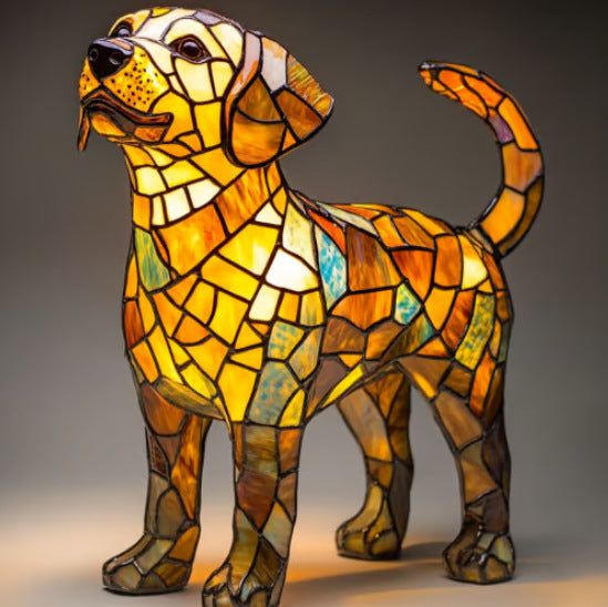 Rex Encantado – Luminária Artesanal em Vitral