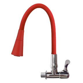 Gourmet Faucet com Jet Cone Duplo, Cozinha Faucet Flexível, Parede Preta, 1/4 Voltar