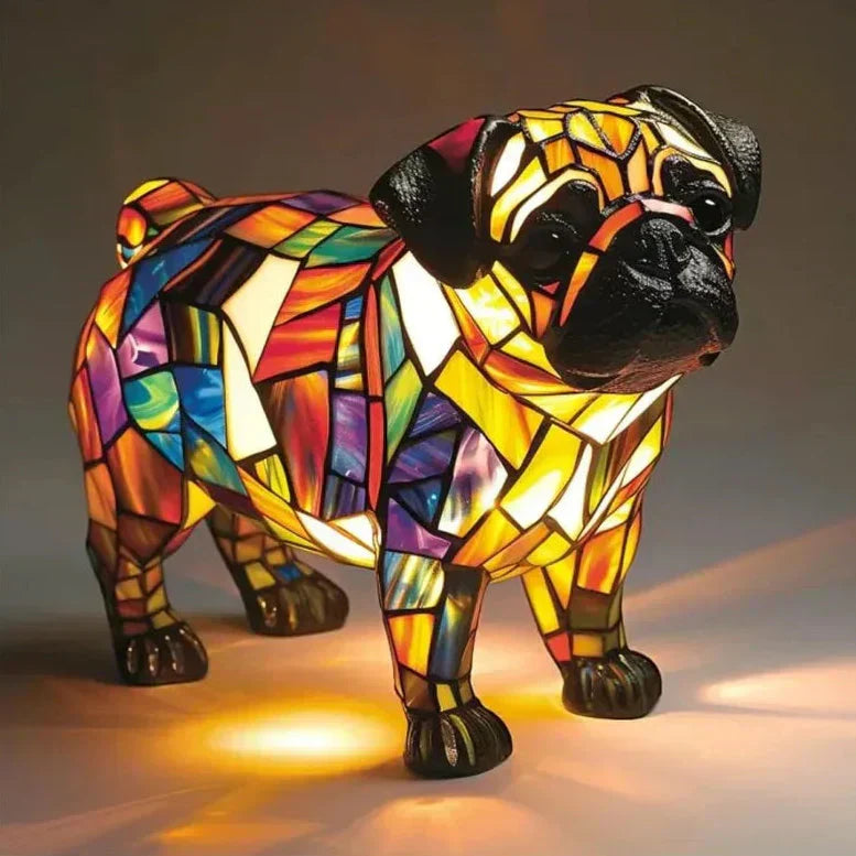Luminária Artesanal – Pippa The Pug Of Brilho Eterno and Warm Hearth