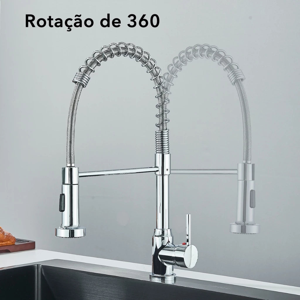 Torneira para Cozinha Monocomando Gourmet com pulverizador removível
