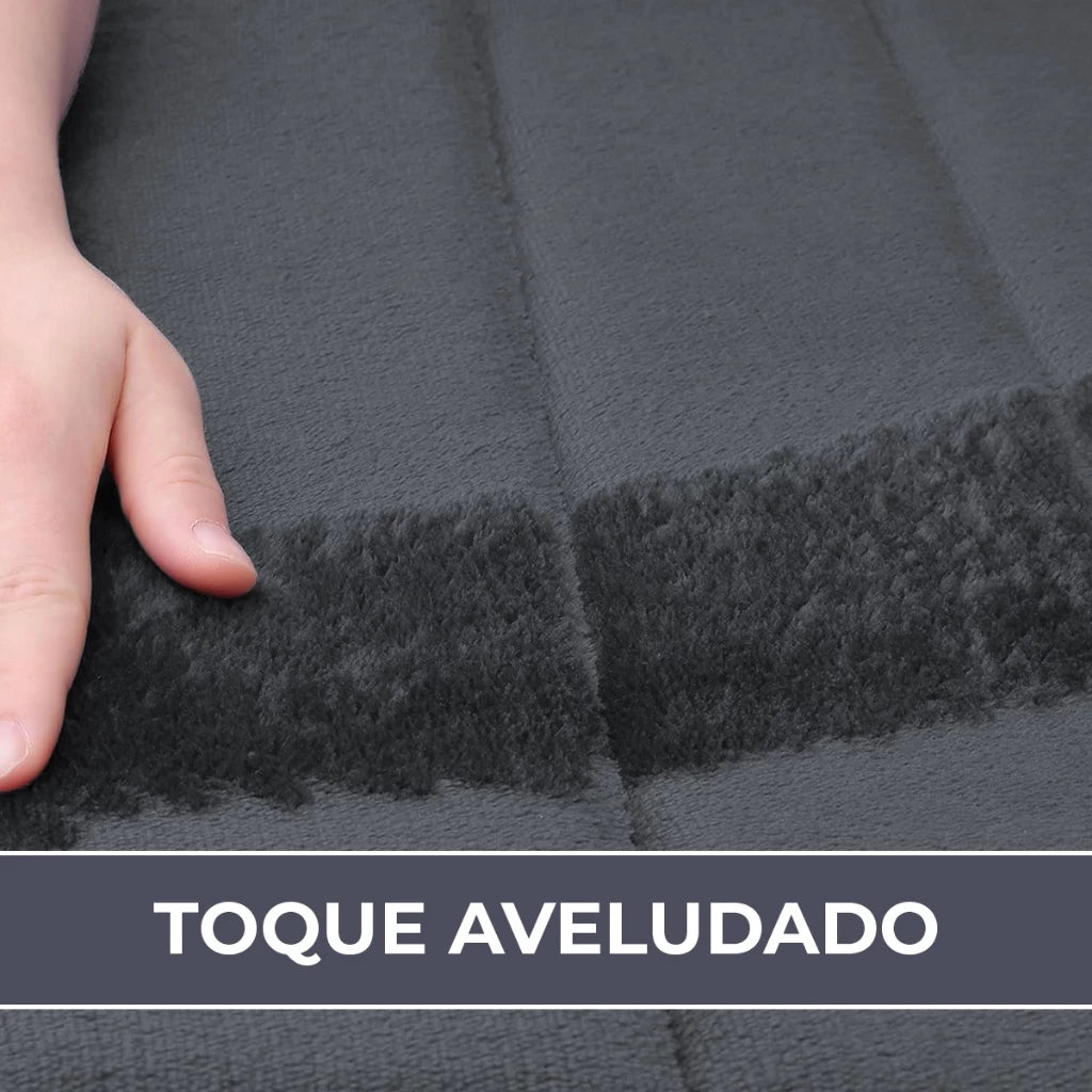 Conjunto de Tapetes Antiderrapantes para Banheiro - 3 Peças