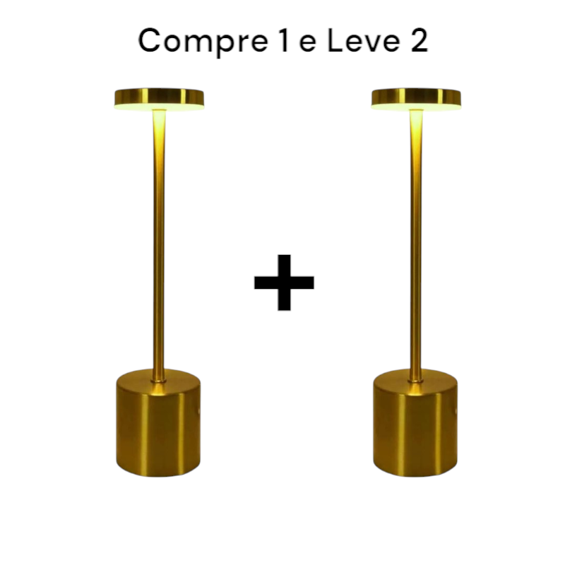 Luminária de Mesa sem Fio Compre 1 Leve 2